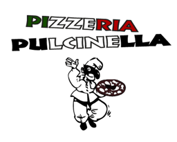 Pizzeria Pulcinella logo.
